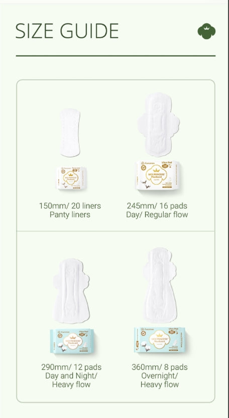 全棉时代 奈丝公主超净吸全棉卫生巾150mm 20片