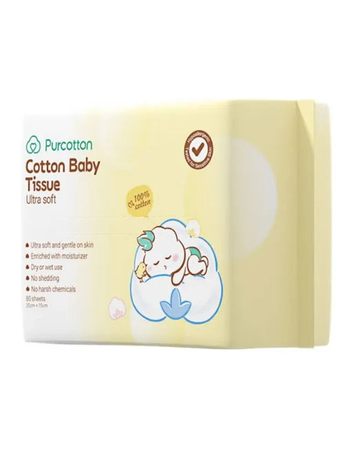 Baby Cotton Dry Wipes 80 Sheets x 3Packs