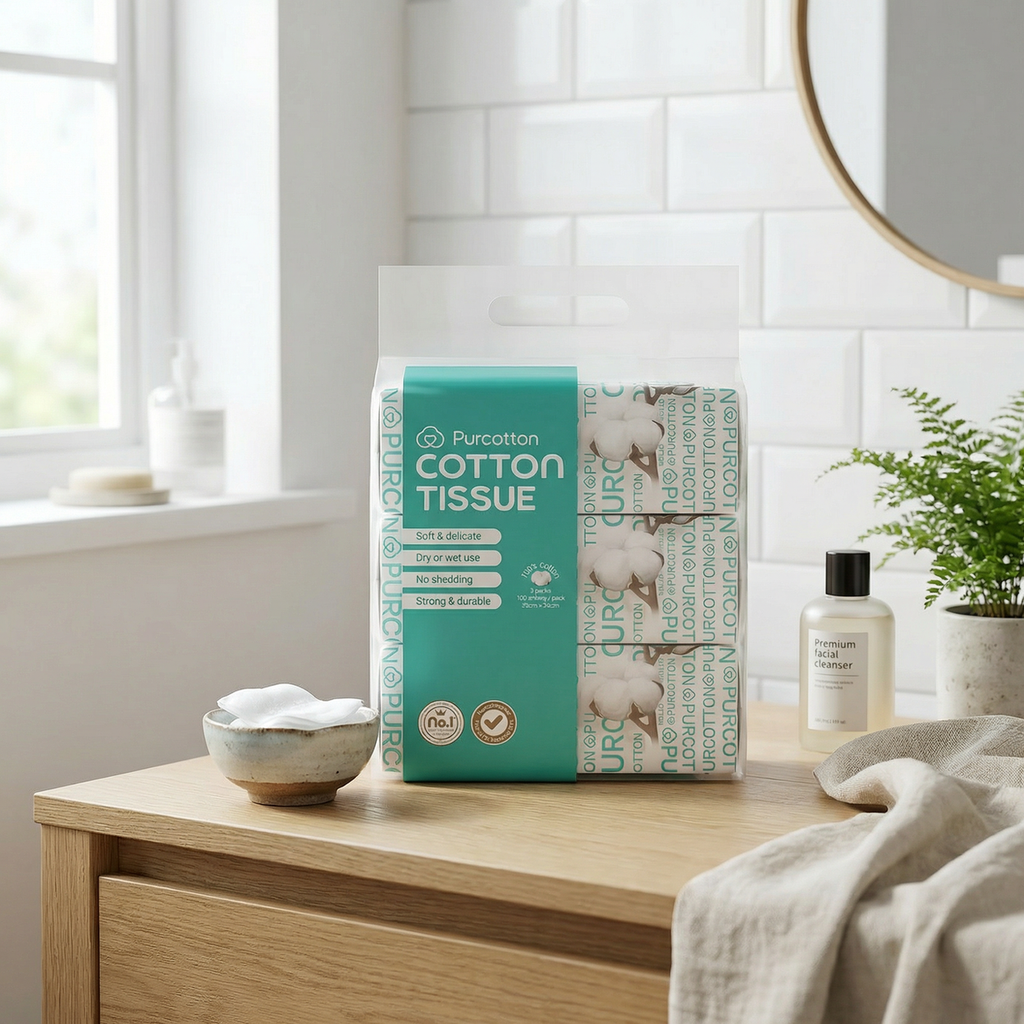 100% Cotton Tissue 100 Sheets x3 packs