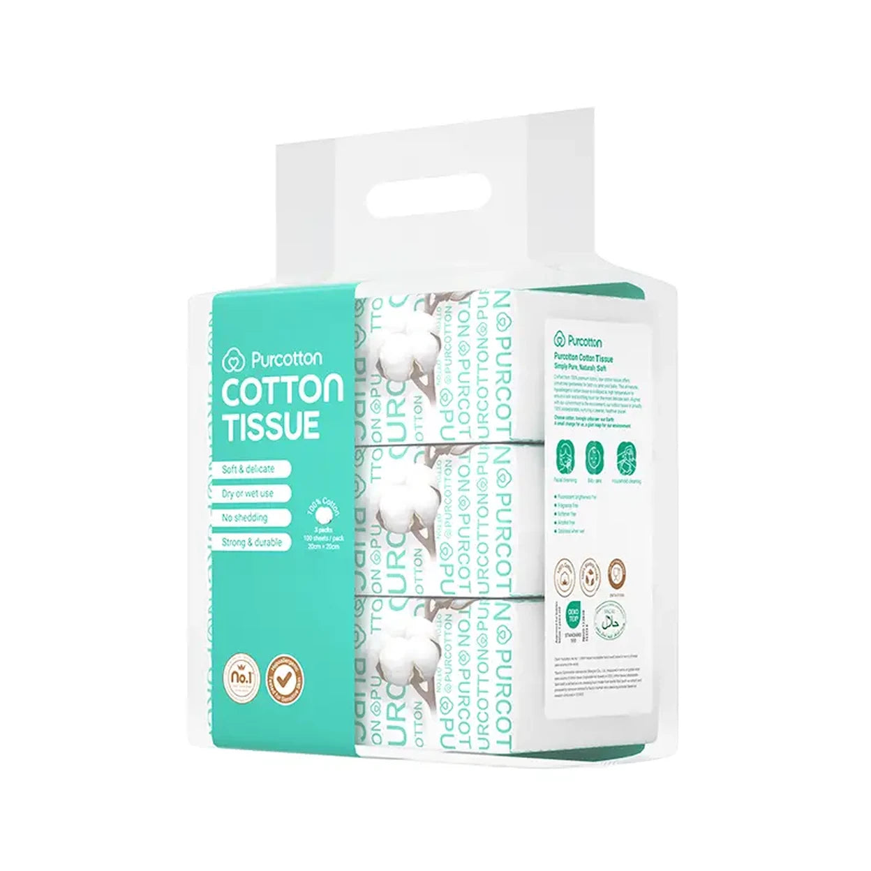 100% Cotton Tissue 100 Sheets x3 packs