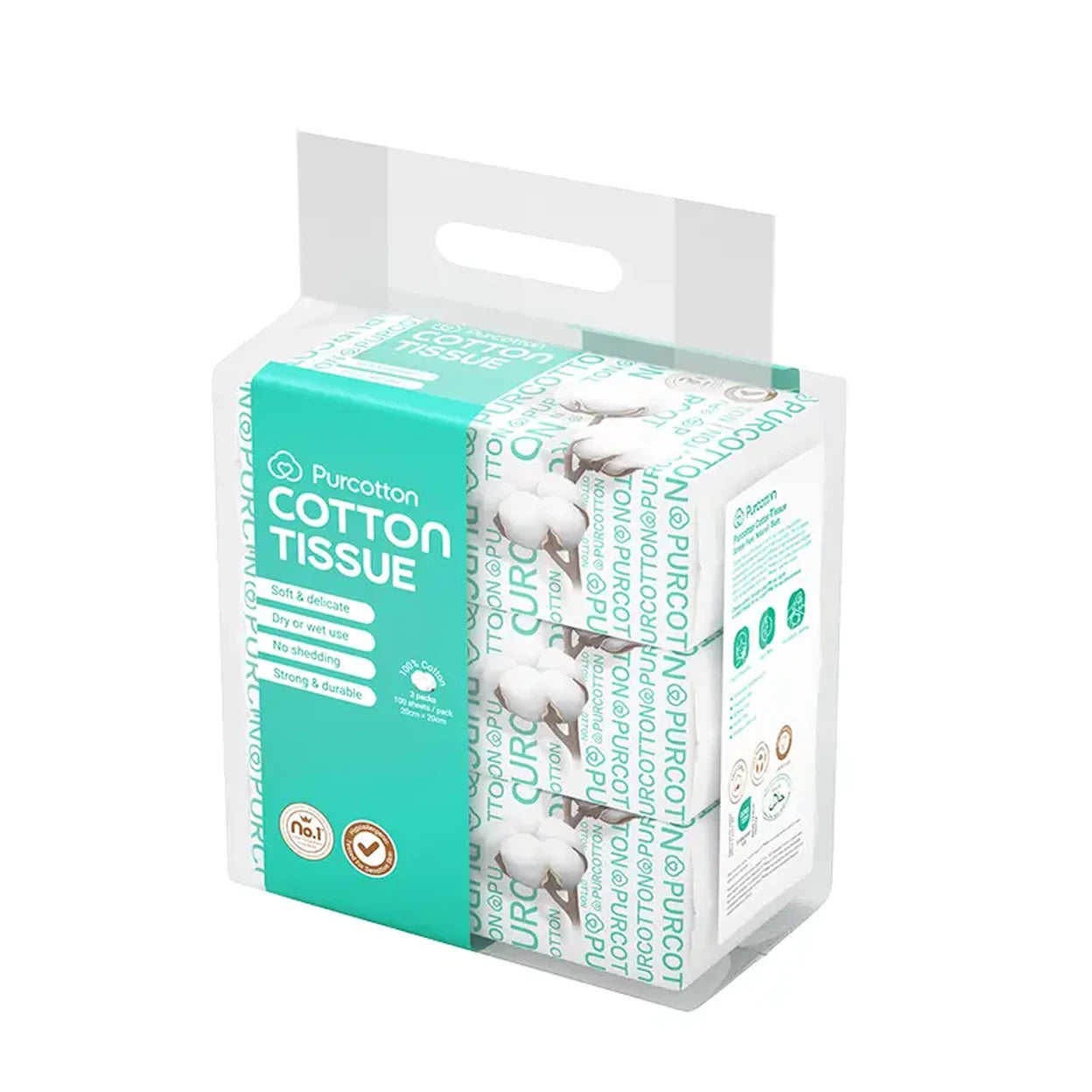 100% Cotton Tissue 100 Sheets x3 packs