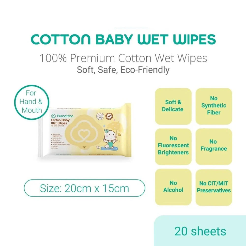Gentle Baby Wet Wipes 20 sheets